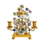 A Meissen gilt-metal mounted mounted candelabrum, 18th and 19th century,