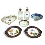 A quantity of ceramics and glass comprising;