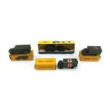 Four Dinky die-cast military vehicles, comprising; 677 armored command vehicle,
