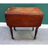 A 19th century mahogany deception Pembroke table,