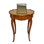 A mid 19th century French gilt metal mounted tulipwood Poudreuse/ dressing table,