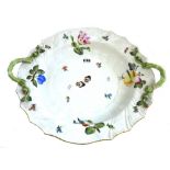 A Herend porcelain part dinner service decorated in the `Fruits and Flowers' pattern comprising;