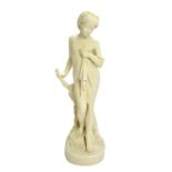 A Copeland parian ware figure of 'Riverside', with impressed mark for Copeland, date code 1881,