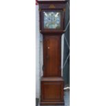 An oak eight day musical longcase clock, 19th century,