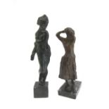 Sidney Harpley (1927-1992), British, a small bronze figure of a standing female nude,