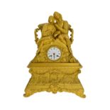 A Louis Phillipe gilt bronze mantel clock,