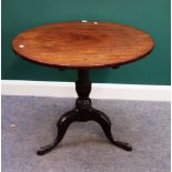 A mid 18th century mahogany occasional table,