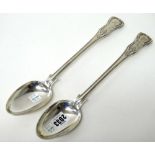 A pair of William IV silver King's pattern basting spoons, London 1834, combined weight 408 gms.