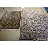 A fine part silk Esfahan rug,