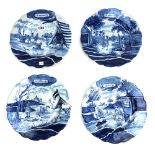 A set of twelve Dutch Delft calendar plates, early 20th century,