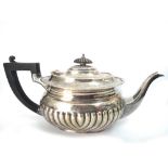 A bachelor's Regency style silver teapot, makers mark WWHG, date letter rubbed, circa 1900,