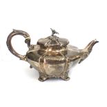 A William IV silver melon pattern teapot, John Tapley, London 1836,