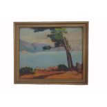 Jean Ethore (French, 20th Century), Cap Martin, signed 'J Ethore' (lower right), oil on board,