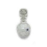 A Stuart cut glass decanter,