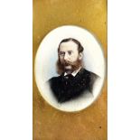 English School, late 19th/early 20th Century, Portrait miniature of a bearded gentleman,