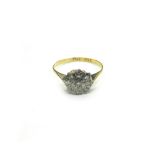 An early 20th century single-cut diamond nine stone cluster ring,