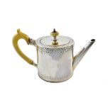 A George III silver drum shape teapot, John Parker & Edward Wakelin, London 1775,