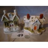 Two 19th/20th century Staffordshire cottages est: £30-£50 (N3)