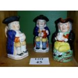 A collection of three Toby jugs est: £40-£60 (B11)