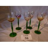 A set of five Art Deco glasses est: £20-£40 (B10)
