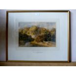 A framed and glazed watercolour landscape 'Eastwell Park' by the Viscount MAIDSTONE c.