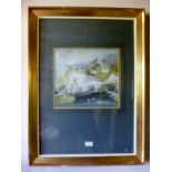 Agnes MAYER (Hungarian 1944) - A framed and glazed watercolour entitled 'Dante Paradiso' signed and