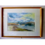 Alfred HACKNEY (1926) RWS  - A framed and glazed watercolour landscape signed lower centre,