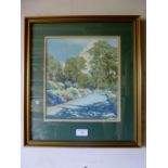 Donald MAXWELL (20th century) - A framed and glazed watercolour garden scene,