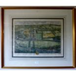 After Johannes KIP and Leonard KNYFF - A framed and glazed 18th century hand coloured engraving