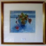 Francis BOWYER (British 1952) - A framed and glazed watercolour study entitled 'Begonias' signed