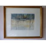 Charles BARTLETT (1921) - A framed and glazed watercolour entitled 'The Punt' signed lower right