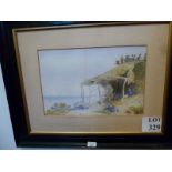 A framed watercolour c1900 Caribbean Isl
