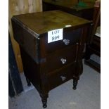 An early 20c mahogany chest of three dra