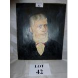 A 19c oil of a portrait of A Preacher by