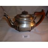 A Bachelor's silver teapot with 1/2 flut