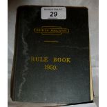 An Old British Railways Rule book dated