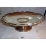 A large silver pedestal dish Sheffield 1