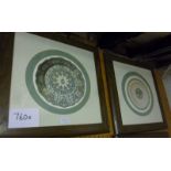 A set of four framed and glazed lithogra