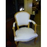 A pretty 20c French style armchair uphol