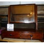 A 19th century mahogany box toilet mirro