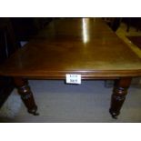 A 19c mahogany extending dining table wi