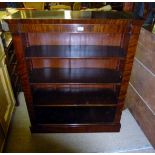 A 19c mahogany open bookcase in very goo