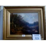 A 19c framed oil on canvas country lands