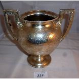 A Victorian silver engraved two handled