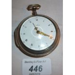 A George Graham pear cased pocket watch