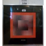 Vasarely - A framed and glazed contempor