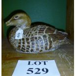 An Audrey Carter pottery duck (a/f) est: