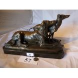 A large bronzed study of a borzoi and a whippet after Georges Gardet est: £200-£300 (K2)