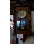 A continental walnut cased regulator clock est: £30-£50 (C)