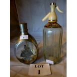 A Dimple Haig pewter cased bottle and a soda siphon (2) est: £30-£50 (A3)